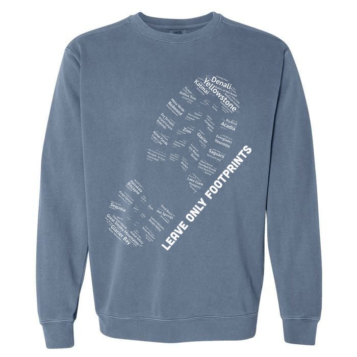 National Parks Boot Print Listing All National Parks Garment-Dyed Sweatshirt