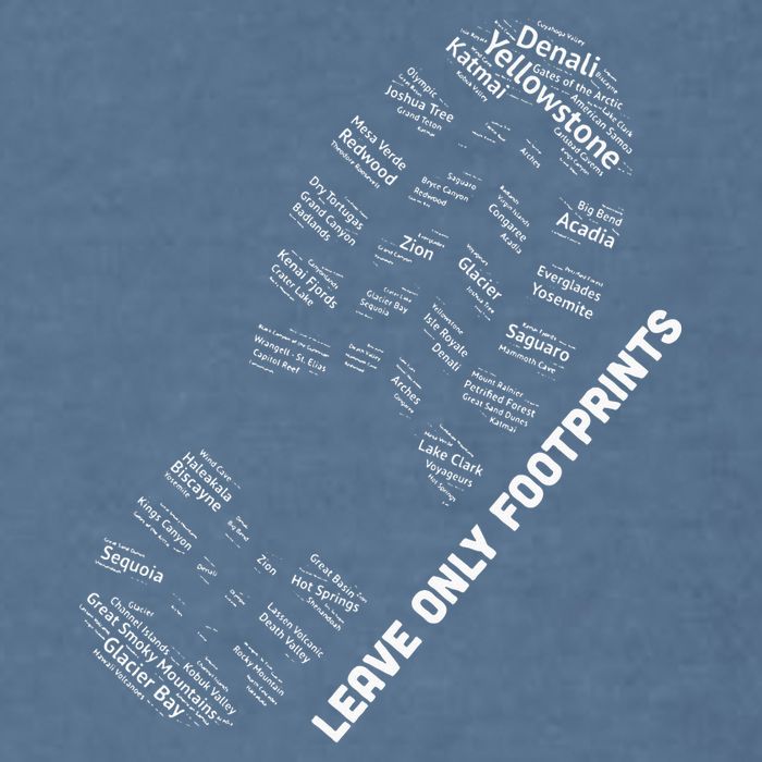 National Parks Boot Print Listing All National Parks Garment-Dyed Sweatshirt