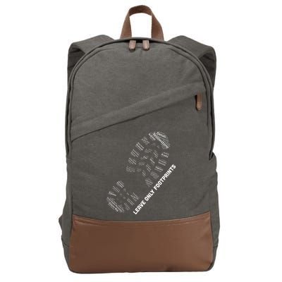 National Parks Boot Print Listing All National Parks Cotton Canvas Backpack