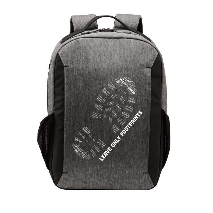 National Parks Boot Print Listing All National Parks Vector Backpack