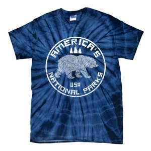 National Parks Bear Hiking Travel Camping Outdoors Retro Usa Tie-Dye T-Shirt