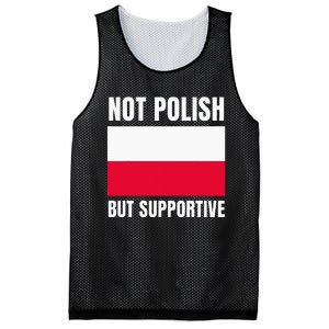 Not Polish But Supportive Poland Flag Support Mesh Reversible Basketball Jersey Tank