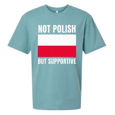 Not Polish But Supportive Poland Flag Support Sueded Cloud Jersey T-Shirt