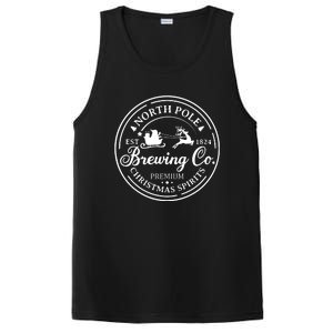 North Pole Brewing Co Shirt Santa Sleigh Rides Christmas PosiCharge Competitor Tank