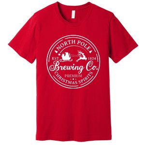 North Pole Brewing Co Shirt Santa Sleigh Rides Christmas Premium T-Shirt