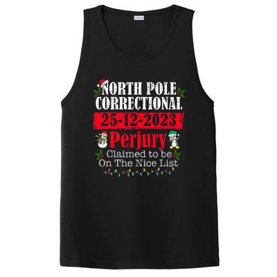 North Pole Correctional Perjury Family Matching Christmas PosiCharge Competitor Tank