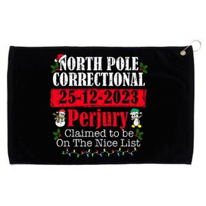 North Pole Correctional Perjury Family Matching Christmas Grommeted Golf Towel