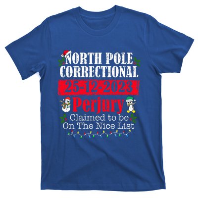 North Pole Correctional Perjury Family Matching Christmas T-Shirt