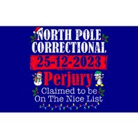 North Pole Correctional Perjury Family Matching Christmas Bumper Sticker