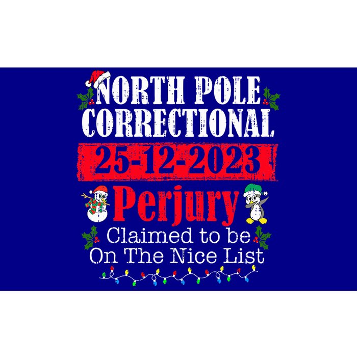 North Pole Correctional Perjury Family Matching Christmas Bumper Sticker