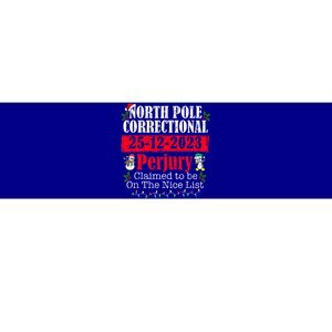 North Pole Correctional Perjury Family Matching Christmas Bumper Sticker