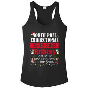 North Pole Correctional Bribery Left Milk Cookies For Santa Ladies PosiCharge Competitor Racerback Tank