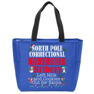 North Pole Correctional Bribery Left Milk Cookies For Santa Zip Tote Bag