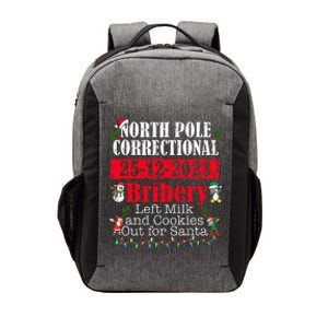 North Pole Correctional Bribery Left Milk Cookies For Santa Vector Backpack