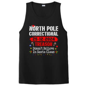 North Pole Correctional Treason DoesnT Believe Santa Claus PosiCharge Competitor Tank