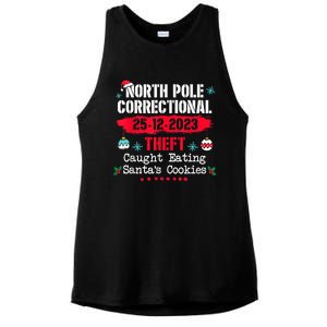 North Pole Correctional Theft Caught Eating SantaS Cookies Ladies PosiCharge Tri-Blend Wicking Tank