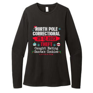 North Pole Correctional Theft Caught Eating SantaS Cookies Womens CVC Long Sleeve Shirt