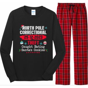 North Pole Correctional Theft Caught Eating SantaS Cookies Long Sleeve Pajama Set