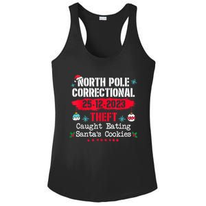 North Pole Correctional Theft Caught Eating SantaS Cookies Ladies PosiCharge Competitor Racerback Tank