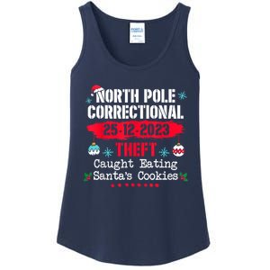 North Pole Correctional Theft Caught Eating SantaS Cookies Ladies Essential Tank