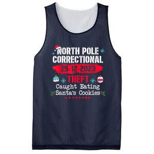 North Pole Correctional Theft Caught Eating SantaS Cookies Mesh Reversible Basketball Jersey Tank