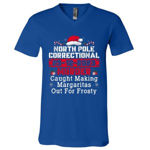 North Pole Correctional Murder Caught Making Margaritas  V-Neck T-Shirt