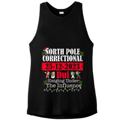 North Pole Correctional Dui Sleiging Under The Influence Ladies PosiCharge Tri-Blend Wicking Tank