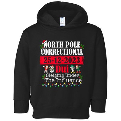 North Pole Correctional Dui Sleiging Under The Influence Toddler Hoodie