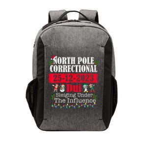 North Pole Correctional Dui Sleiging Under The Influence Vector Backpack