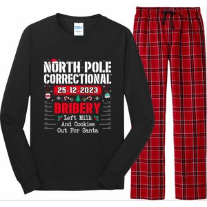 North Pole Correctional Left Milk And Cookies Out For Santa Cute Gift Long Sleeve Pajama Set