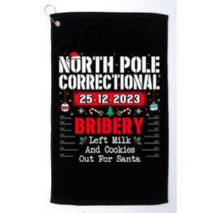 North Pole Correctional Left Milk And Cookies Out For Santa Cute Gift Platinum Collection Golf Towel