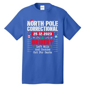 North Pole Correctional Left Milk And Cookies Out For Santa Cute Gift Tall T-Shirt