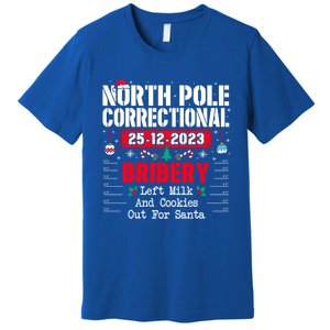 North Pole Correctional Left Milk And Cookies Out For Santa Cute Gift Premium T-Shirt