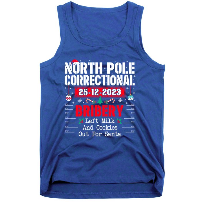 North Pole Correctional Left Milk And Cookies Out For Santa Cute Gift Tank Top