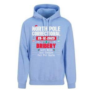 North Pole Correctional Left Milk And Cookies Out For Santa Cute Gift Unisex Surf Hoodie