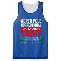 North Pole Correctional Theft Caught Eating SantaS Cookies Cute Gift Mesh Reversible Basketball Jersey Tank