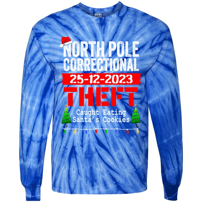 North Pole Correctional Theft Caught Eating SantaS Cookies Cute Gift Tie-Dye Long Sleeve Shirt