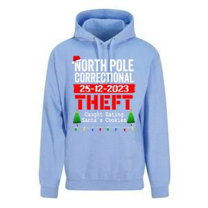 North Pole Correctional Theft Caught Eating SantaS Cookies Cute Gift Unisex Surf Hoodie