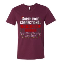 North Pole Correctional Murder Caught Making Margaritas Xmas V-Neck T-Shirt