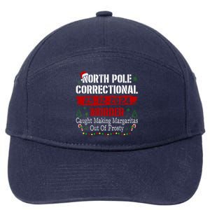 North Pole Correctional Murder Caught Making Margaritas Xmas 7-Panel Snapback Hat