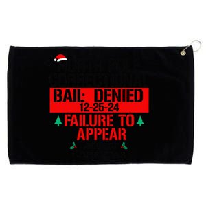 North Pole Correctional Failure To Appear Late For Christmas Grommeted Golf Towel