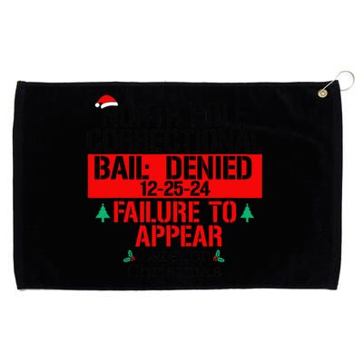 North Pole Correctional Failure To Appear Late For Christmas Grommeted Golf Towel