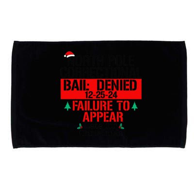 North Pole Correctional Failure To Appear Late For Christmas Microfiber Hand Towel