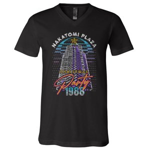 Nakatomi Plaza Christmas Plaza Party 1988 V-Neck T-Shirt