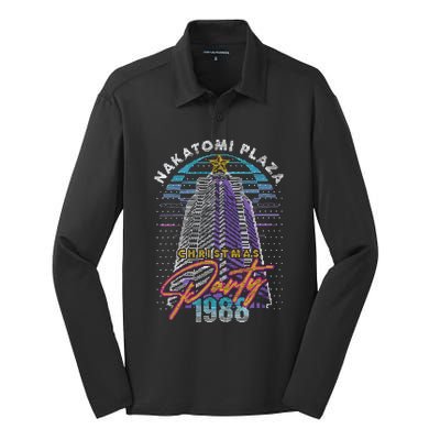 Nakatomi Plaza Christmas Plaza Party 1988 Silk Touch Performance Long Sleeve Polo