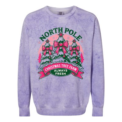 North Pole Christmas Trees Merry Christmas Tree Farm Tank Top Colorblast Crewneck Sweatshirt