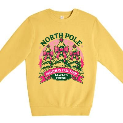 North Pole Christmas Trees Merry Christmas Tree Farm Tank Top Premium Crewneck Sweatshirt