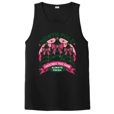 North Pole Christmas Trees Merry Christmas Tree Farm Tank Top PosiCharge Competitor Tank