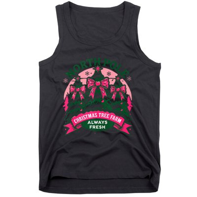 North Pole Christmas Trees Merry Christmas Tree Farm Tank Top Tank Top