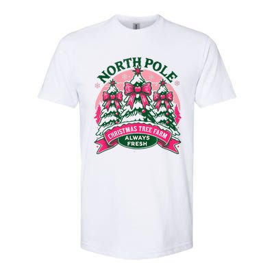 North Pole Christmas Trees Merry Christmas Tree Farm Tank Top Softstyle CVC T-Shirt